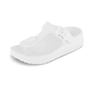 (FREE)  Forever Link Kids Breathable Foam Comfort Summer Slides - White -